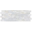 Carrara White Ledger 3D Panel 6"x24" Natural Marble Wall Tile - Full Truckload multiple panels top view