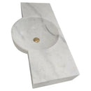 Carrara White Marble Above Vanity Floating Wall Mount Sink 36x16