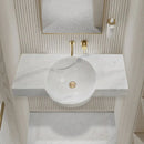 Carrara White Marble Above Vanity Floating Wall Mount Sink 36x16