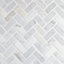 Antique Carrara Mini Herringbone Marble Tile