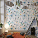 Playroom Wallpaper for Boy's Room | Cars, Roads, Houses
