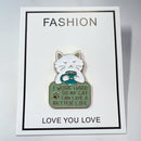 Work Hard for Cat Enamel Pin – Cute Gift for Proud Pet Owners