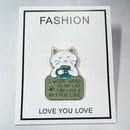 Work Hard for Cat Enamel Pin – Cute Gift for Proud Pet Owners