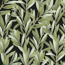 Contemporary Green Leaves Wallpaper Fashionable