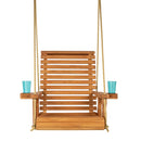 Amish Casual Heavy Duty Cedar Stain Clearcoat Roll Back Swing Chair