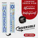 Celebrate Lights Hanukkah Porch Leaner Welcome Sign