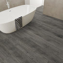 WPC Vinyl Rigid Core 9" Width 60" RL 8.5mm Thick, 1.5mm IXPE, Celestial Shadow, Romulus Floors - Mazzia Collection bath view 3