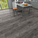 WPC Vinyl Rigid Core 9" Width 60" RL 8.5mm Thick, 1.5mm IXPE, Celestial Shadow, Romulus Floors - Mazzia Collection kitchen view 3