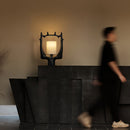 Cervina Sculptural Wood Ring Table Lamp