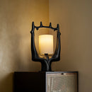 Cervina Sculptural Wood Ring Table Lamp