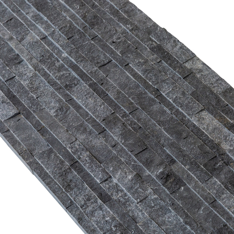 Charcoal Cambria Ledger 3D Panel 6.8x20.8 Split-face Natural marble Wall Tile multiple angle view