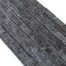 Charcoal Cambria Ledger 3D Panel 6.8"x20.8" Split-face Natural Marble Wall Tile - Full Truckload multiple panels angle view