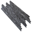 Charcoal Cambria Ledger 3D Panel 6.8"x20.8" Split-face Natural Marble Wall Tile - Full Truckload multiple panels  angle view
