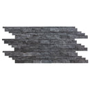 Charcoal Cambria Ledger 3D Panel 6.8"x20.8" Split-face Natural Marble Wall Tile - Full Truckload multiple panels top view