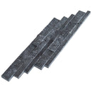 Charcoal Cambria Ledger 3D Panel 6.8"x20.8" Split-face Natural Marble Wall Tile - Full Truckload one panel angle view
