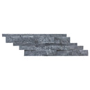 Charcoal Cambria Ledger 3D Panel 6.8"x20.8" Split-face Natural Marble Wall Tile - Full Truckload one panel top view