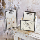 Charcoal Dangle Hoops Earrings in Gold | Cut Glass Crystal Gemstones