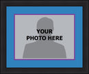 NBA Basketball Photo Picture Frame Kit - Charlotte Hornets (Blue Matting, Purple Trim)