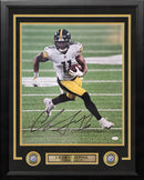 Chase Claypool Running Action Pittsburgh Steelers Autographed 16" x 20" Framed Football Photo
