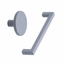 Grey "Plato" Cabinet Knob and Drawer Pull