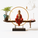 Celestial Monk Incense Burner Table Lamp