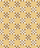 Checkered Quilt Wallpaper, butter yellow, brown and white
