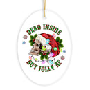 Cheerfully Grim Festive Emo Skeleton Funny Christmas Ornament, Dead Inside but Jolly AF