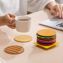Cheeseburger Silicone Drink Coasters Set of 8