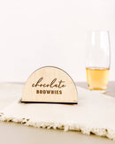 Wooden Buffet Food Name Sign