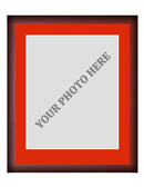 Frame Kit - Cherry Wood Frame | Red Matting | White Trim