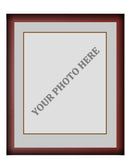 Frame Kit - Cherry Wood Frame | Silver Matting | Brown Trim