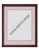 Frame Kit - Cherry Wood Frame | Silver Matting | Pink Trim
