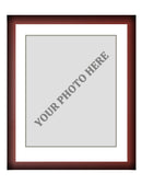 Frame Kit - Cherry Wood Frame | White Matting | Gray Trim