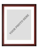 Frame Kit - Cherry Wood Frame | White Matting | White Trim