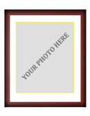 Frame Kit - Cherry Wood Frame | White Matting | Yellow Trim