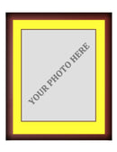 Frame Kit - Cherry Wood Frame | Yellow Matting | Brown Trim