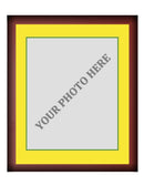 Frame Kit - Cherry Wood Frame | Yellow Matting | Green Trim