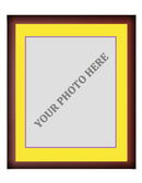 Frame Kit - Cherry Wood Frame | Yellow Matting | Purple Trim
