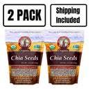 Organic Chia Seeds | 1.75 lb | Pack of 2 | Non-GMO | Shipping Included | Grain Place Foods