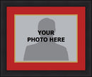 NHL Hockey Photo Picture Frame Kit - Chicago Blackhawks (Red Matting, Gold Trim)