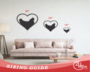 Metal Chicken Heart Silhouette | Metal Chicken and Heart Wall Sign | 15 Color Options