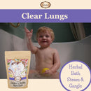 Children's Healing Herb Bath for Lung Congestion* 3 in 1- Bath, Steam, Gargle for Clear Lungs and Respiratory Support