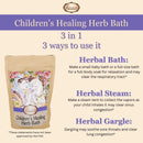 Children's Healing Herb Bath for Lung Congestion* 3 in 1- Bath, Steam, Gargle for Clear Lungs and Respiratory Support