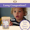 Children's Healing Herb Bath for Lung Congestion* 3 in 1- Bath, Steam, Gargle for Clear Lungs and Respiratory Support