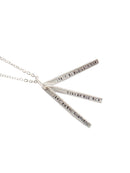 Chocolate & Steel Long-Bar Quote Necklace Ralph Waldo Emerson
