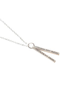 Chocolate & Steel Long-Bar Quote Necklace Ruth Bader Ginsburg