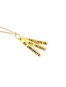Chocolate & Steel Long-Bar Quote Necklace John Muir