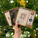 Christmas Card Set with Sticker Seals | Merry Everything Happy Always | Blank Inside Holiday Cards Set of 12