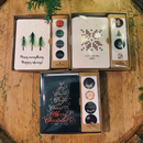 Christmas Card Set with Sticker Seals | Merry Everything Happy Always | Blank Inside Holiday Cards Set of 12