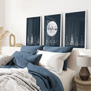 Winter Nordic Landscape Xmas Set of 3 Prints